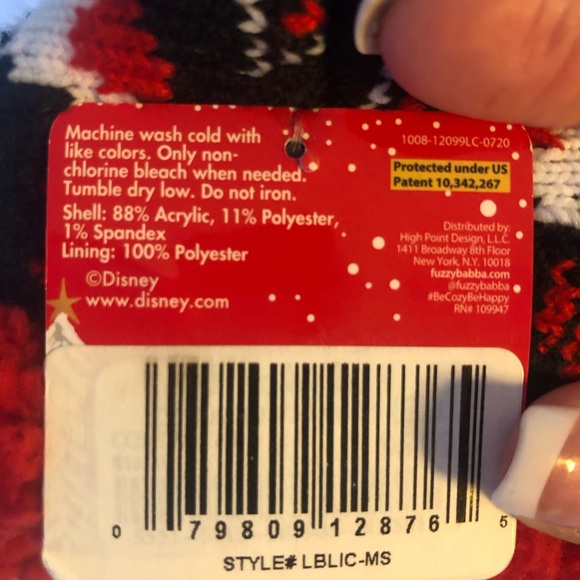 Disney Minnie Bow Slipper Socks ( non slip ) NWT  shoe size 4-10 - Picture 6 of 6